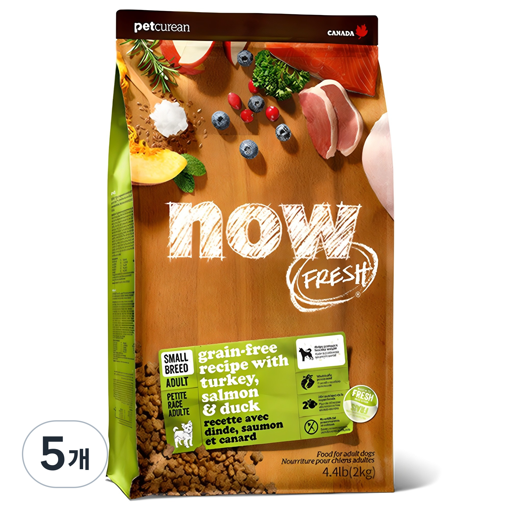 now 어덜트 강아지 그레인프리 스몰브리드 건식사료, 칠면조, 2kg, 5개 155,690원