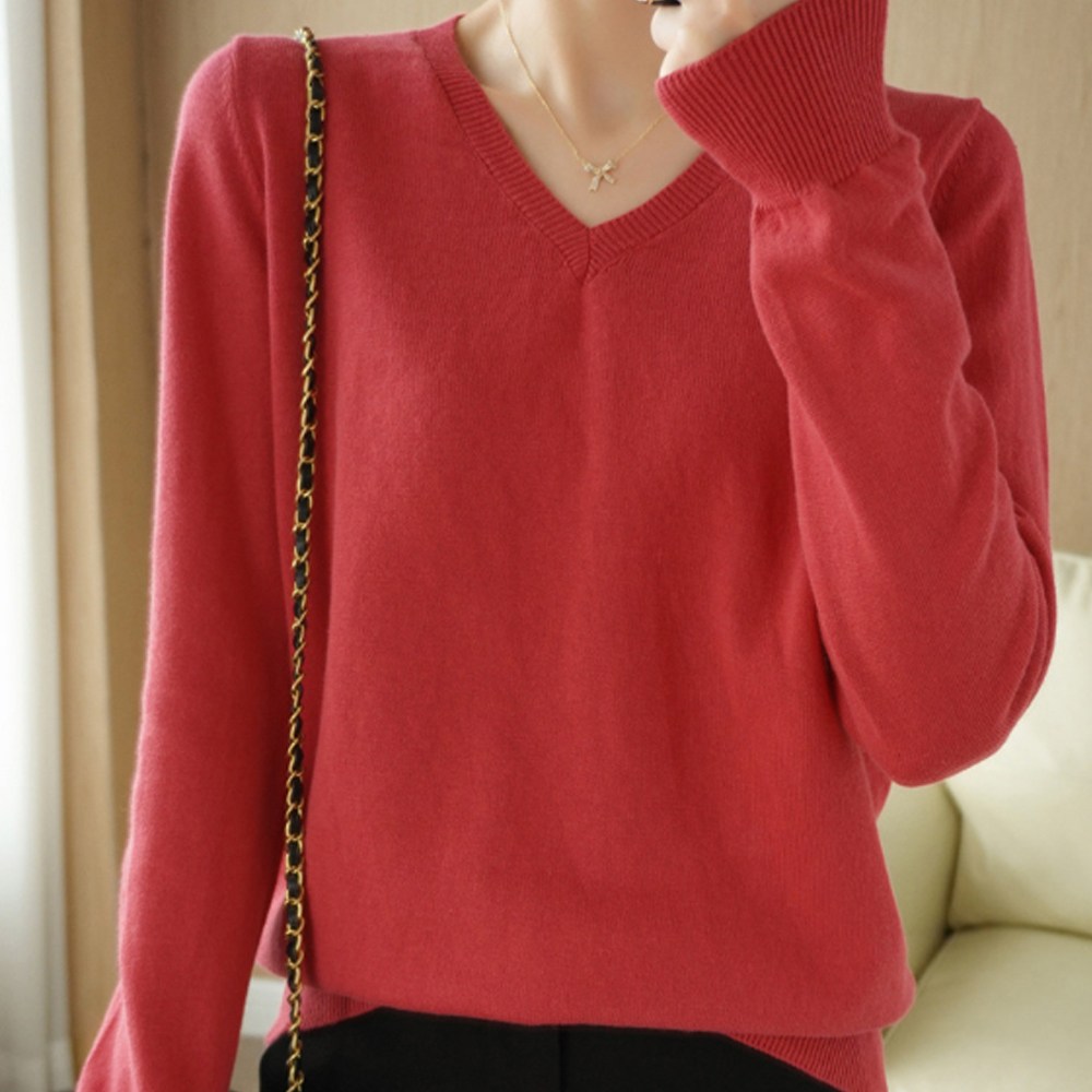 에리페 여성용 브이넥 퓨어 심플 니트티셔츠 23,800원