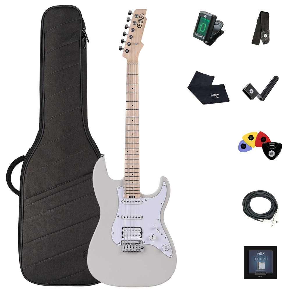 헥스 입문용 일렉기타, E100 PLUS, 파스텔 그레이, 1개 330,000원