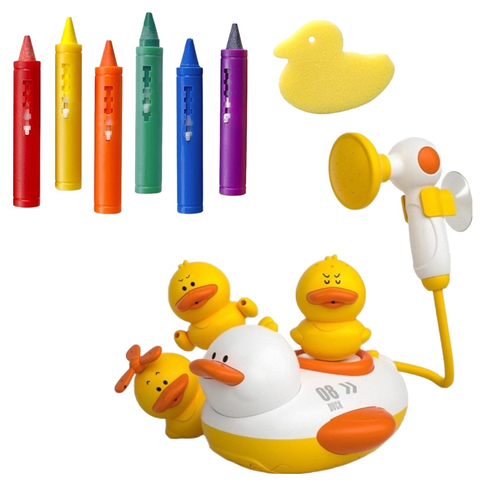 키저스 오리 분수샤워기 장난감 + 목욕크레용 6종 + 지우개 세트, 1세트, 혼합색상 23,900원