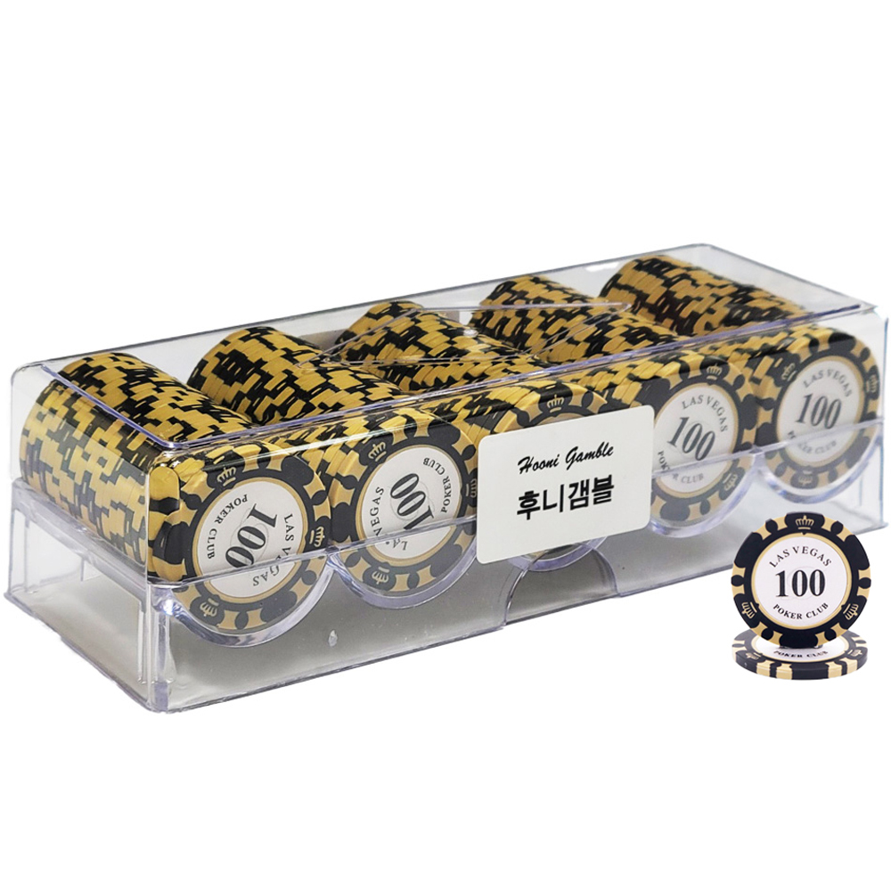 후니갬블 국제규격 카지노 라스베가스 클레이 포커칩 100p 세트 21,900원