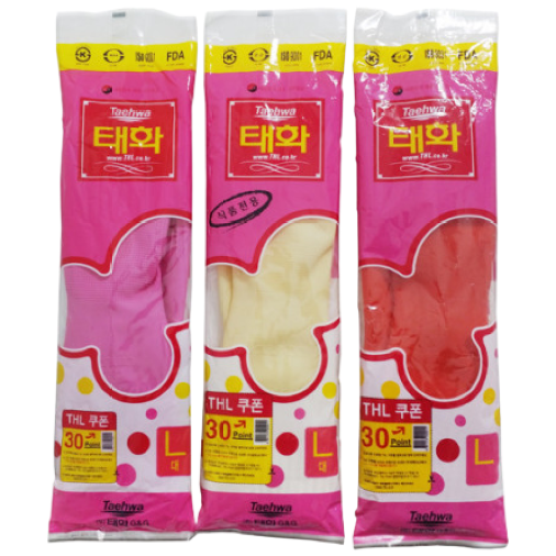 태화 고무장갑 대(L) 1박스, 100개, 아이보리 177,000원