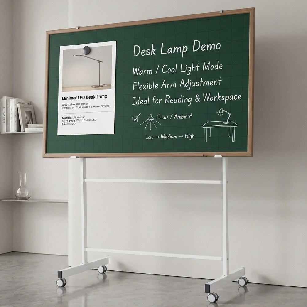 (주) 토탈하얀칠판 물백묵 자석보드+스탠드세트 (메플우드), 메플우드 190,000원