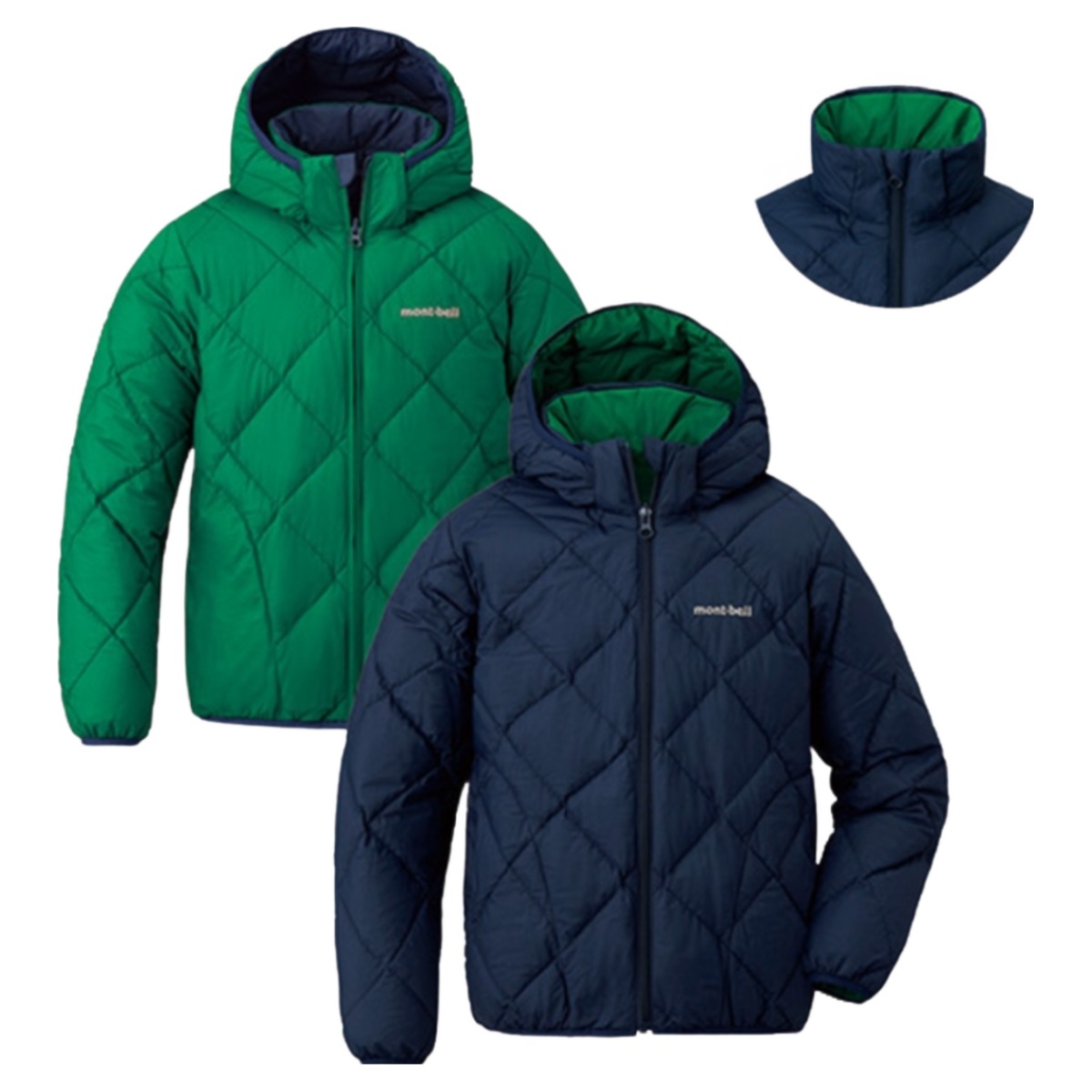 MONTBELL 몽벨 리버시블 다운 파카 키즈 155,500원
