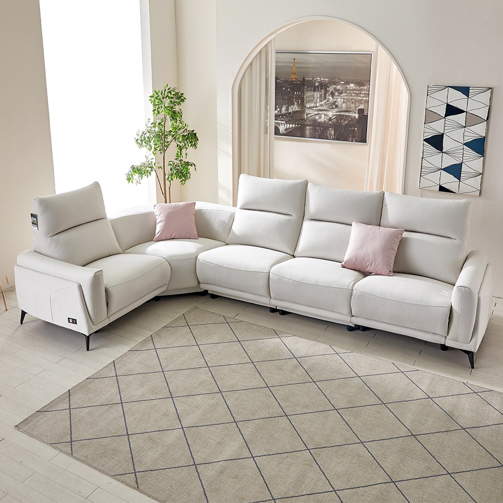 베르체 코너형 6인용 메카원단 패브릭 모듈 전동 리클라이너소파 홈바 미포함 1,868,000원