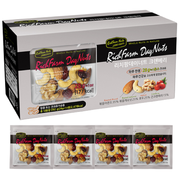 리치팜너트 데이너트크렌베리 14입(392g), 392g, 3박스 57,000원