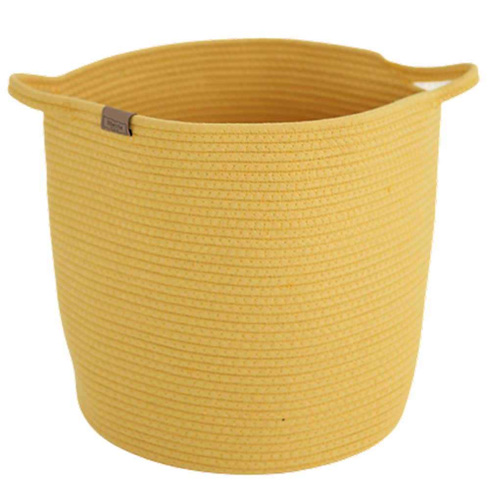 쏠리또 대형 LARGE 코튼 패브릭 로프 바스켓 장난감 수납 바구니, 옐로우, 1개 20,900원