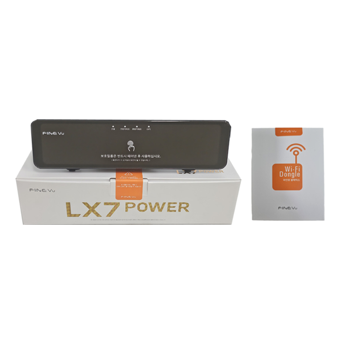 [파인뷰 룸미러 블랙박스+GPS+동글이]LX7 POWER 2채널 286,000원