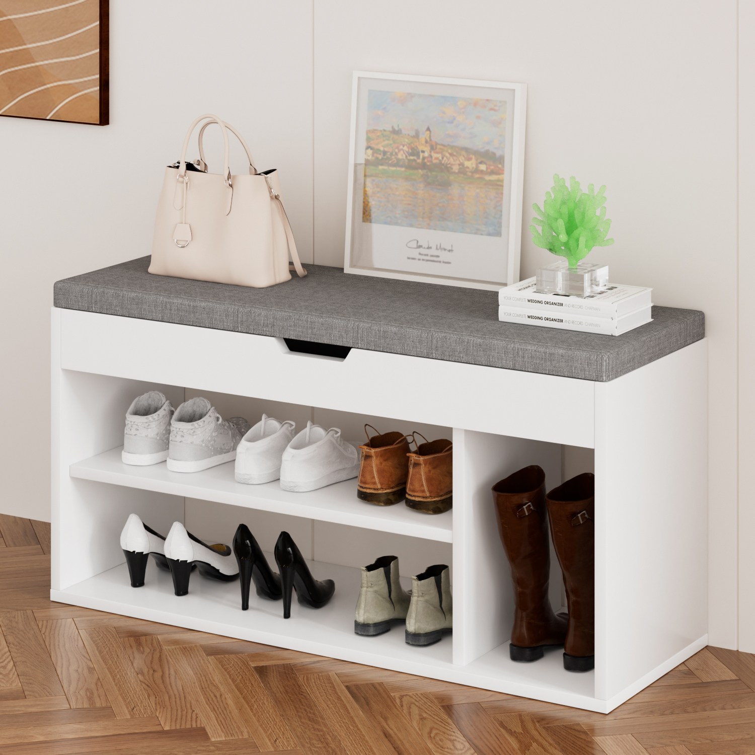 뷔이위이 신발장 현관 벤치 좌식 다용도 신발 수납장 35,900원