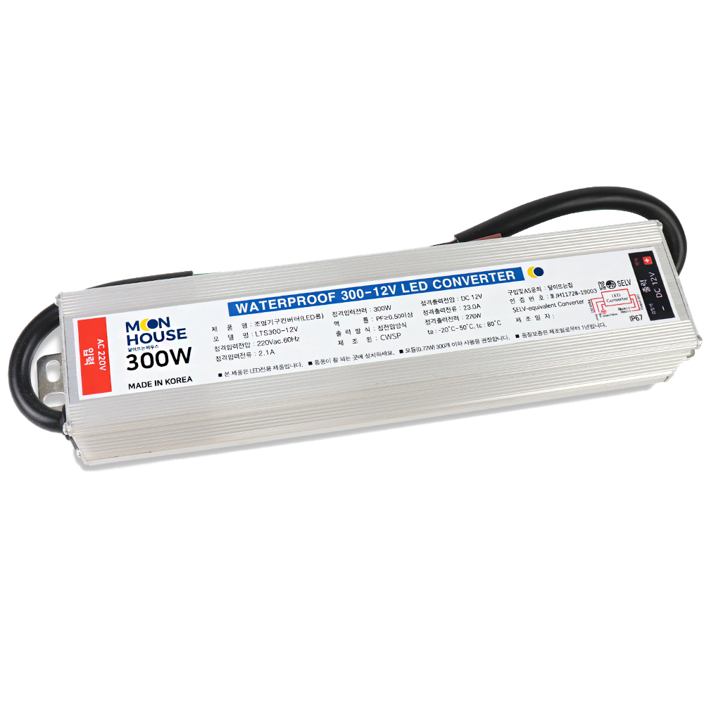 MOOH 국산 IP67방수형 LED안정기 SMPS 300W 12V, 현재가 28,400원