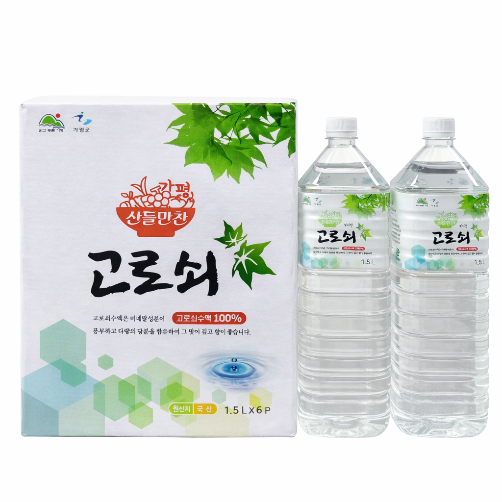 2026년 첫물 가평 운악산 고로쇠수액 골리수 고로쇠 물, 6개, 1.5L 38,000원