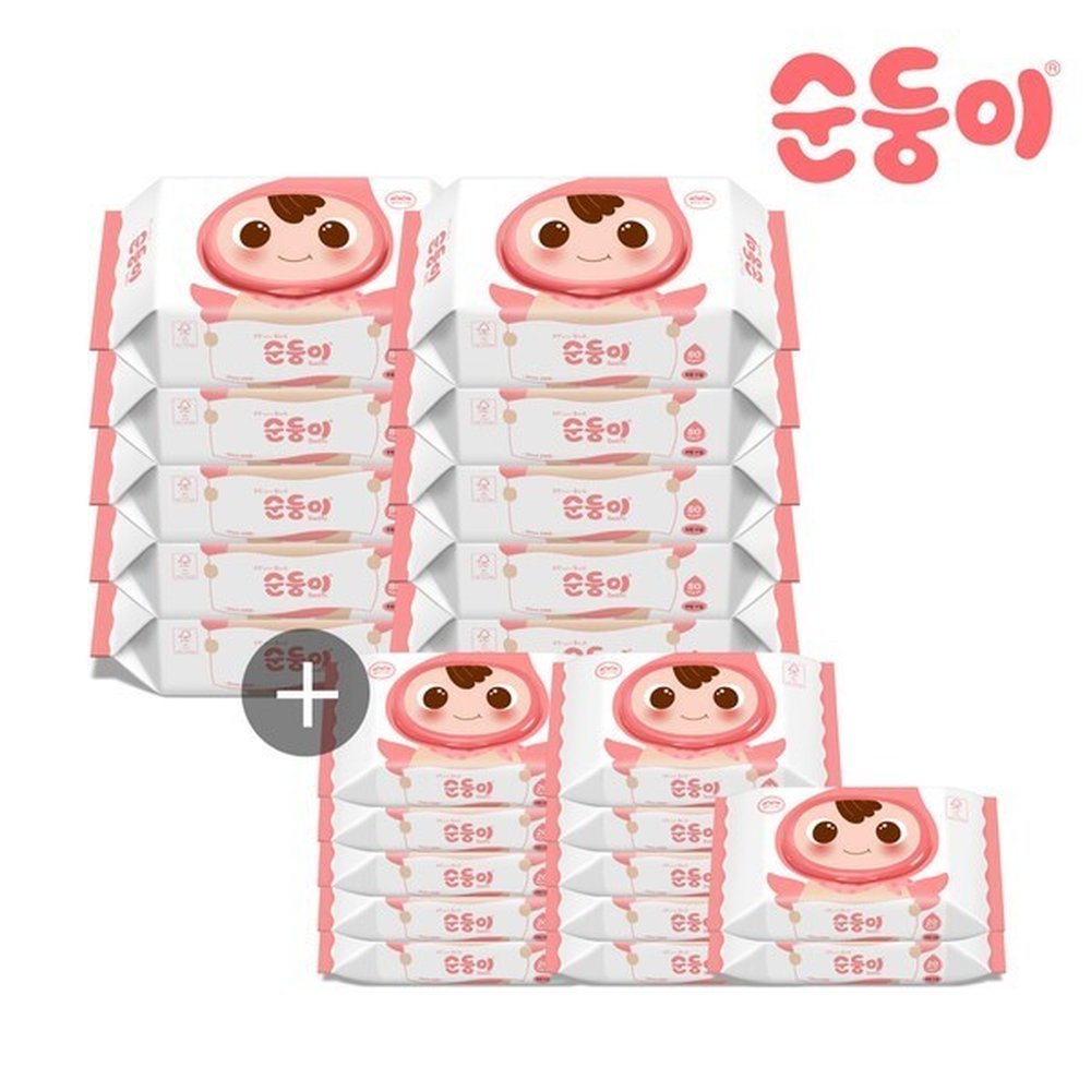 세트 아기물티슈 베이직 엠보싱 캡 80매 10팩+휴대캡 20매 12팩 nBC01+cB휴12) 46,270원