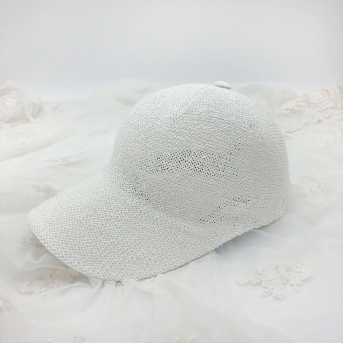 씨엘투 켓츠 여성 여름 니트 린넨 볼캡 모자 19,900원