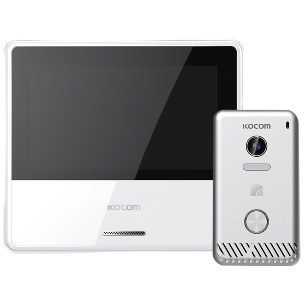 코콤 IOT 7인치 비디오폰 KCV-X701IP+현관카메라 KC-S81MIP 세트 화이트 195,000원