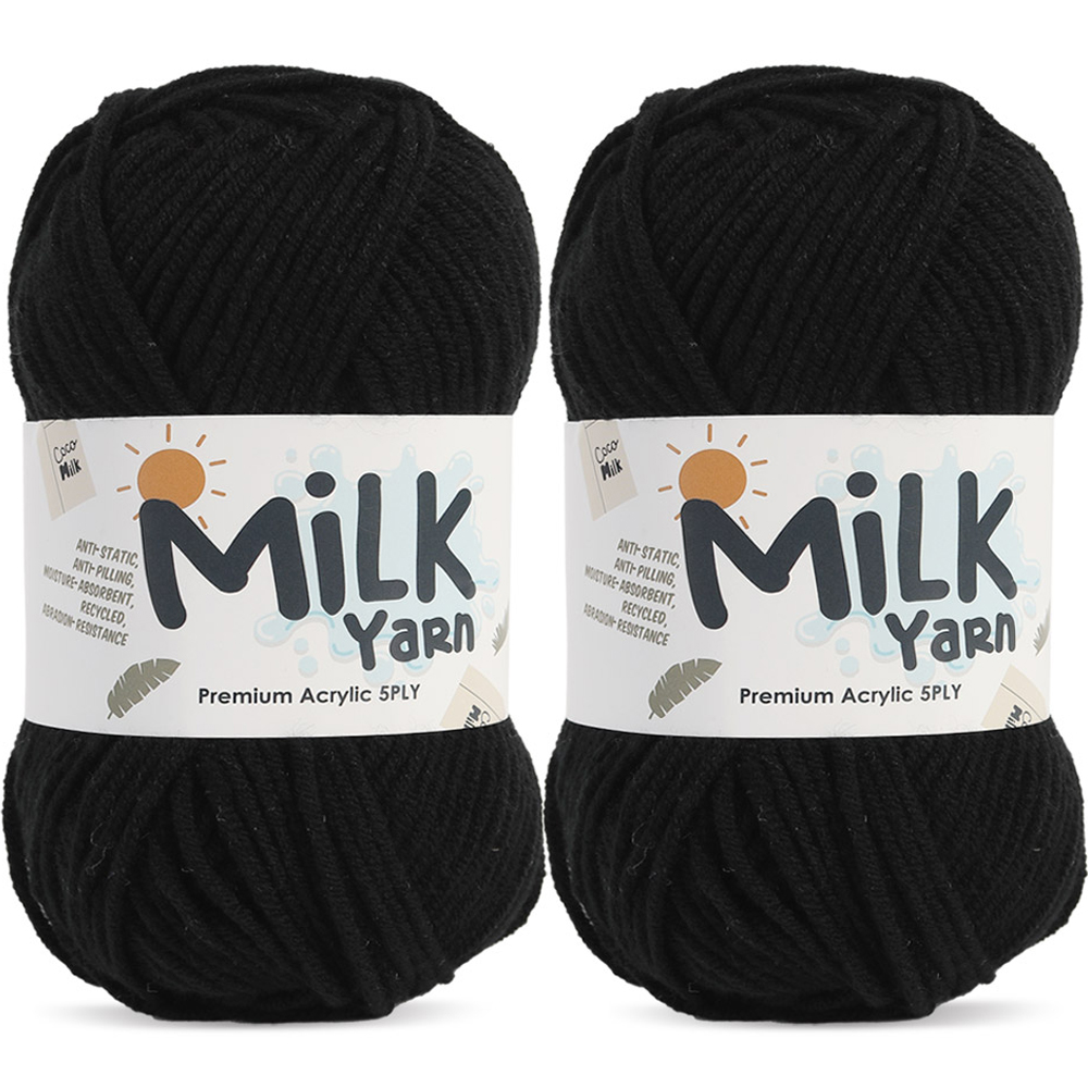 니뜨 밀크얀 뜨개실 50g, 18블랙, 2개 7,050원