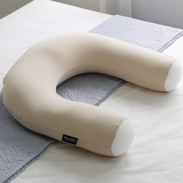 폴랑 U자형 숏 바디필로우 무지 소형 안고자는 수면 꿀잠 베개, 숏 바디필로우(베이지) 34,900원