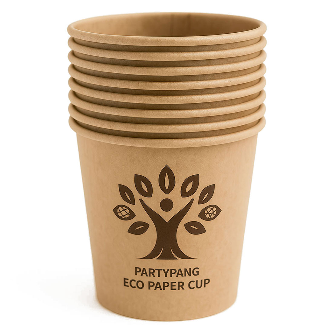 파티팡 고평량 종이컵 8oz [생명의 나무] / 크라프트 일회용 종이컵세트 테이크아웃 캠핑, 1세트, 150개입 13,800원