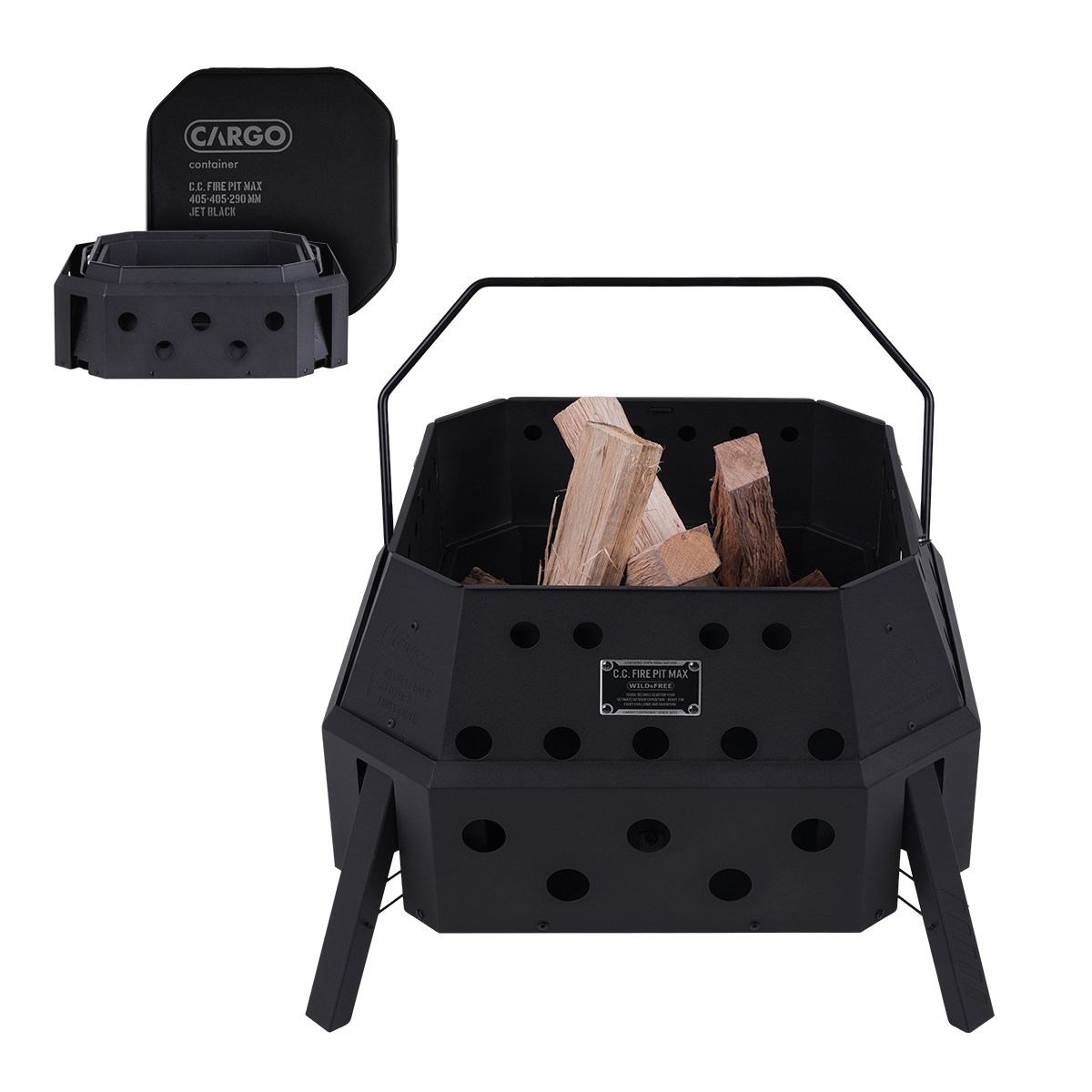 카고컨테이너 캠핑 이중연소 접이식 원액션 휴대용 화로대 파이어 핏 맥스, 1개 189,000원