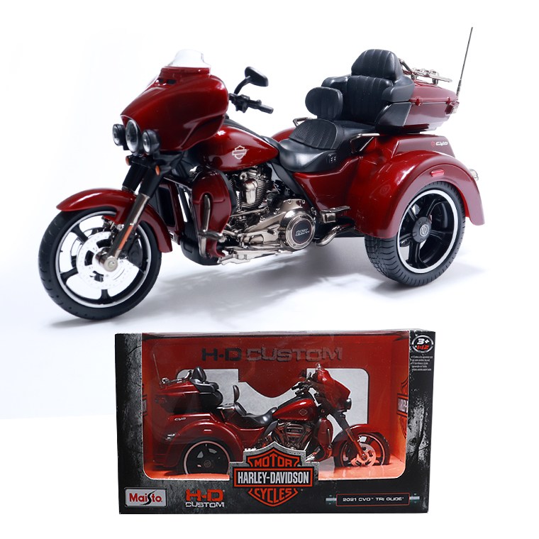 마이스토 1:12 할리데이비슨 트라이크 2021 CVO Tri GLIDE 다이캐스트 오토바이모형 바이크피규어, 레드, 1개 29,900원