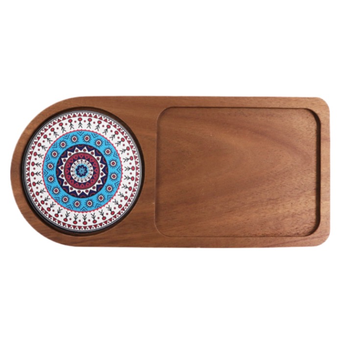 썬앤드림 감성 우드 티코스터 트레이 + 코스터 세트, D 20,290원