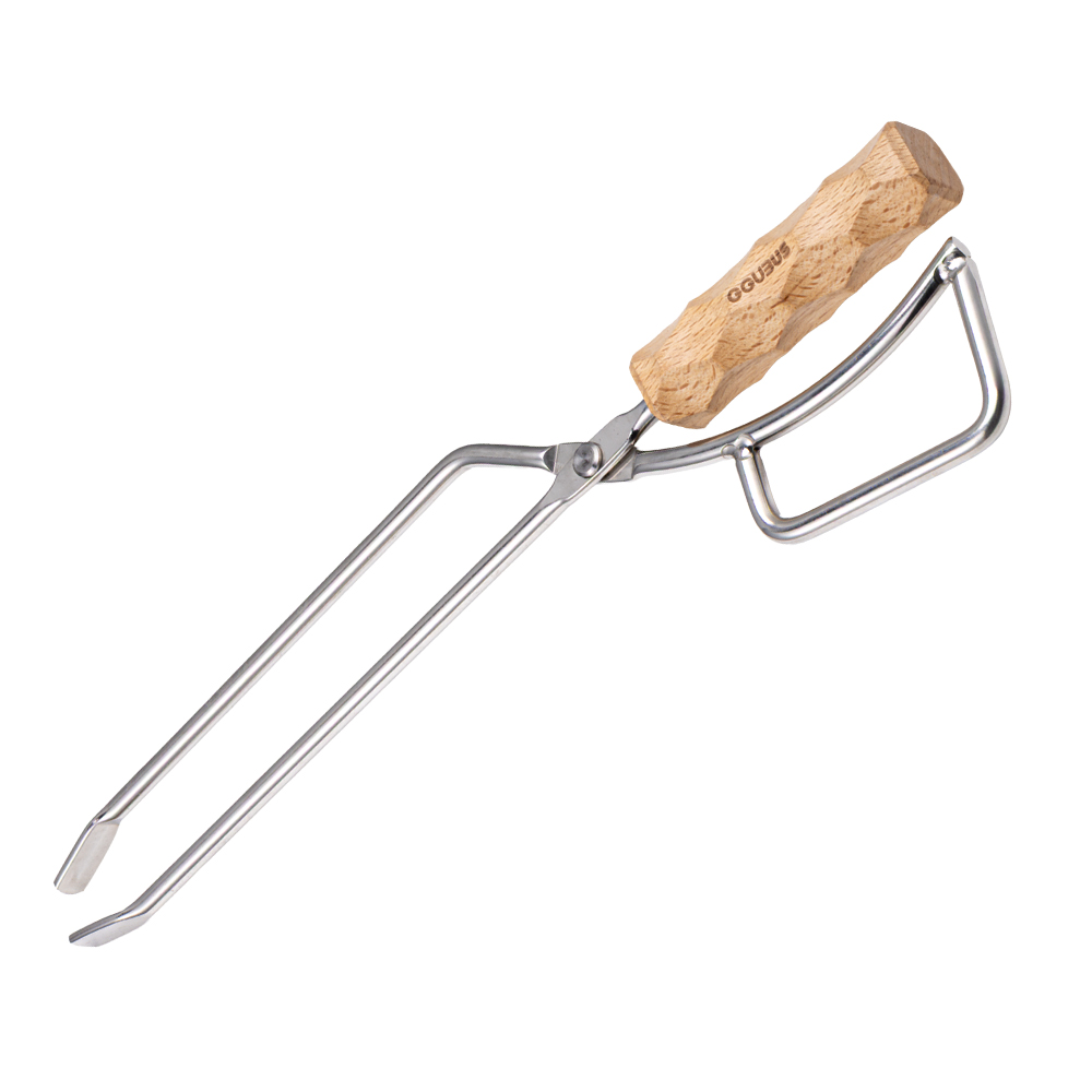 캠핑몽 스텐 우드 집게 샤크 그리퍼 숯 장작 바베큐그릴 화로 캠핑 숯불 야외 악어 난로 42cm 25,000원