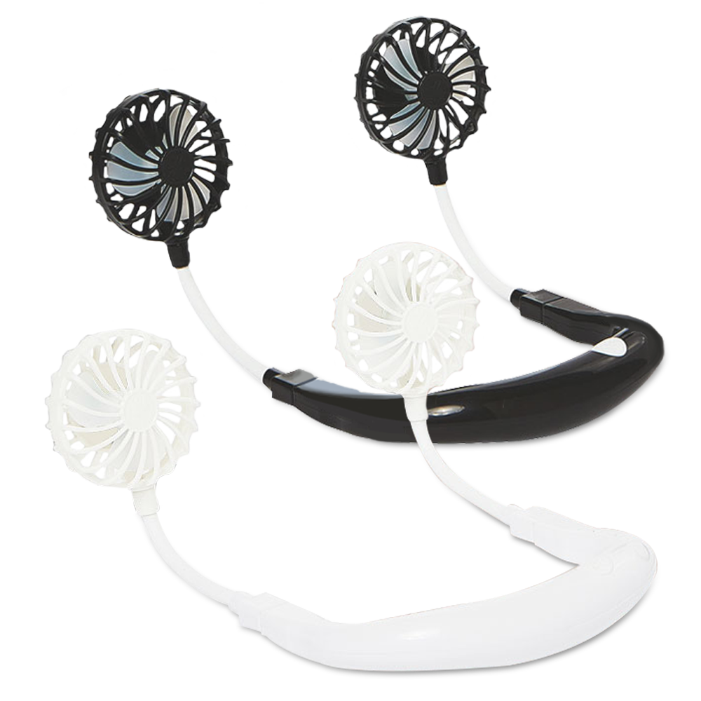 문서핑 듀얼 LED 목풍기 2세트 각도조절 분리형 휴대용 선풍기 넥풍기 USB충천 보조배터리기능 49,800원