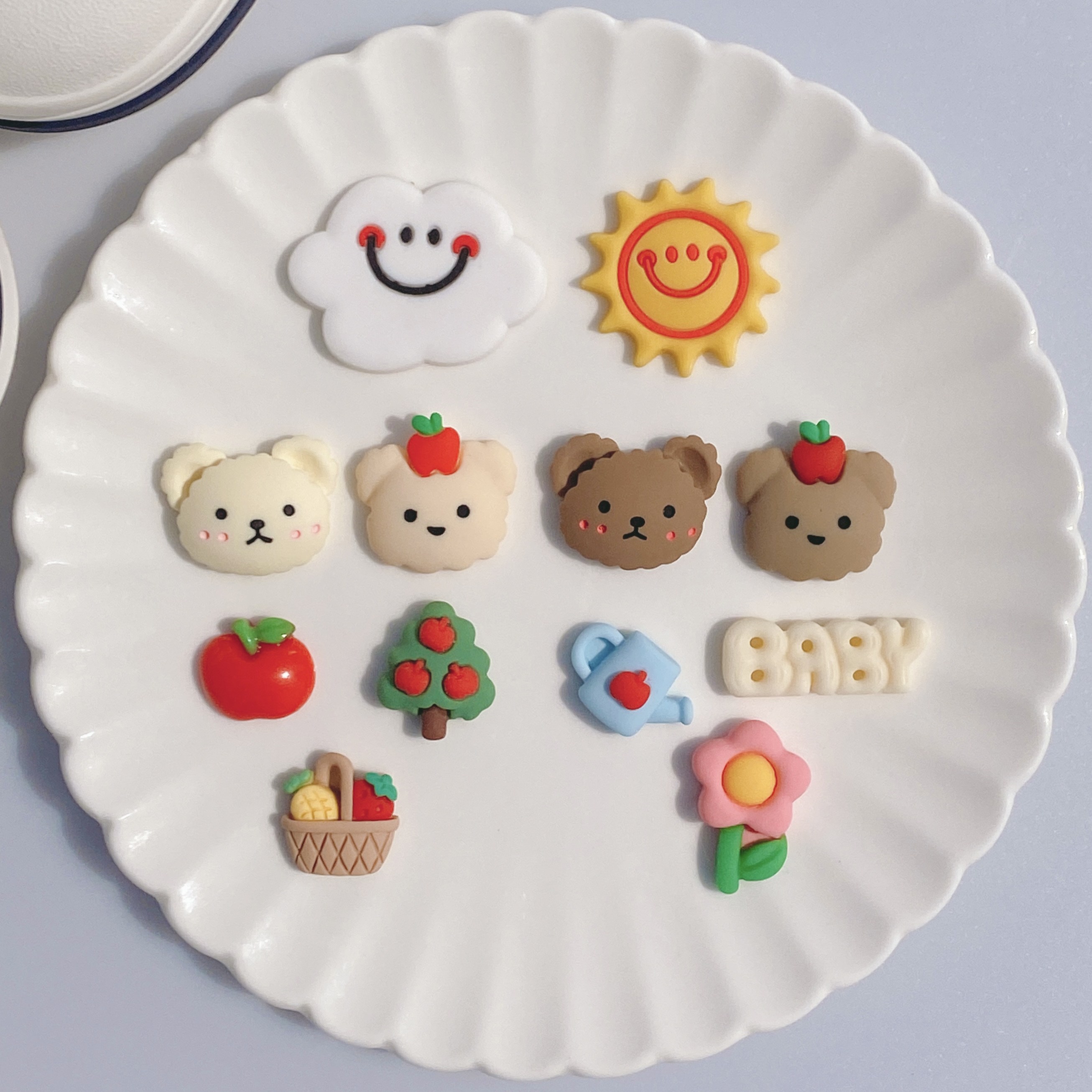 사과를 좋아하는 베이비 곰돌이 파츠 12pcs 세트 9,900원