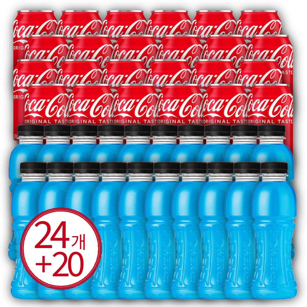 코카콜라 350ml 24캔 + 파워에이드 마운틴 블라스트 무라벨 355ml 20페트 61,900원