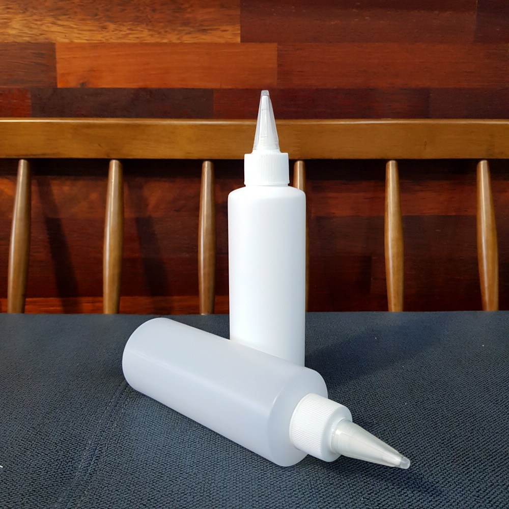 다담 HDPE 200ml 원통 뾰족캡 용기 리필 공병 소스 양념 미술 물감 세차 소분 통, 1개 300원