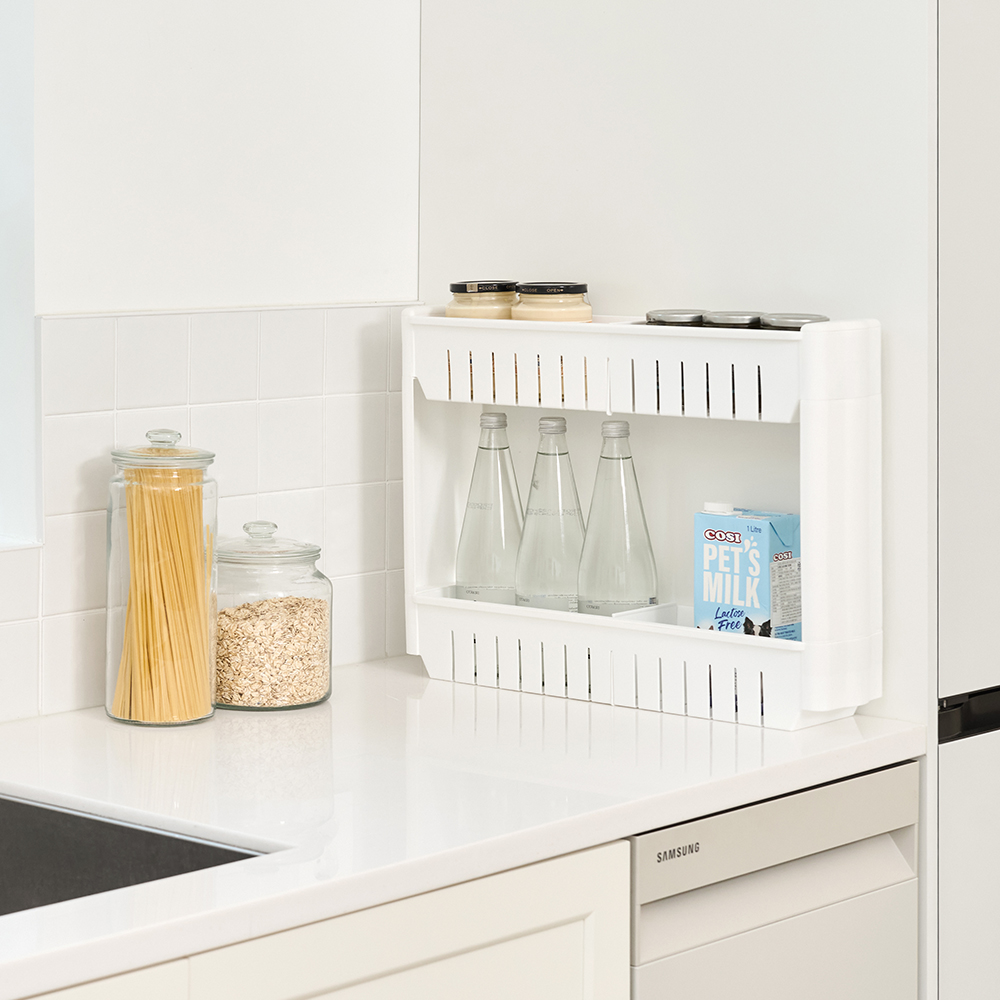 까사마루 이동식 슬림 틈새 선반 2단 6,900원