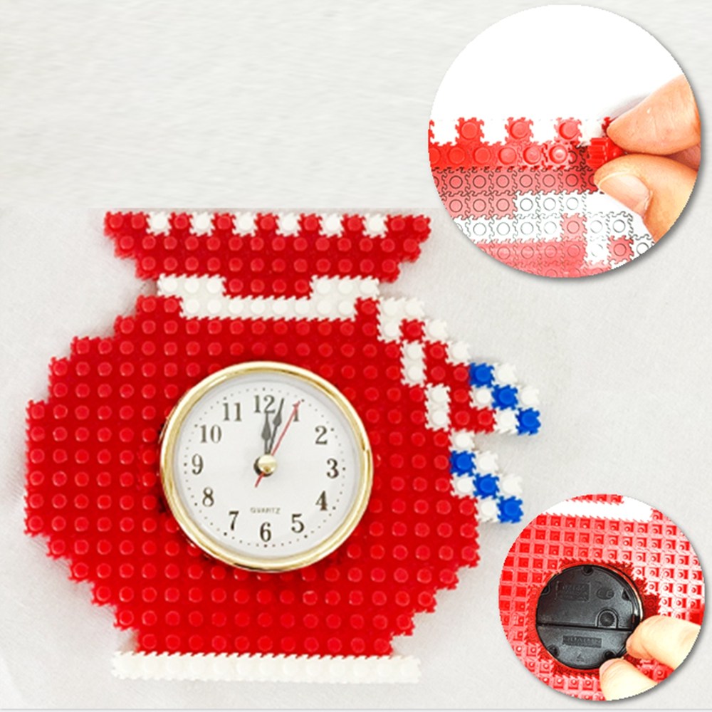 복주머니 새해만들기 미술diy 어르신만들기 활동, 10세트, 블럭 복주머니 시계 53,200원