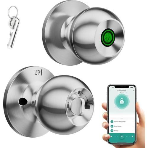 블루투스 전자도어락 IOT 스마트 문짝 손잡이 지문 잠금 생체 인식 홈 침실용 앱 포함 39,700원