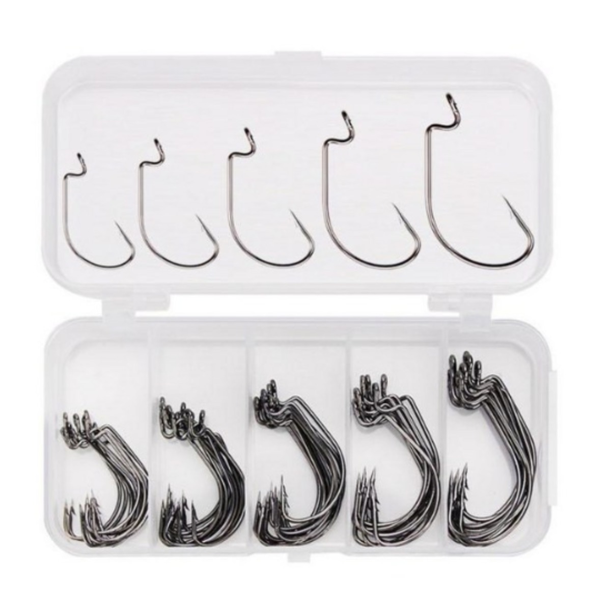 너츠 와이드갭 훅 세트 50개 광어 다운샷 배스 루어낚시 바늘세트, 1개, 50개입 7,700원
