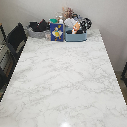 현대시트 식탁 리폼 시트지 오염에 강한 유광 대리석 인테리어필름 2.5m, 02. 다크화이트 유광 대리석 ECEH150 2.5m 29,000원