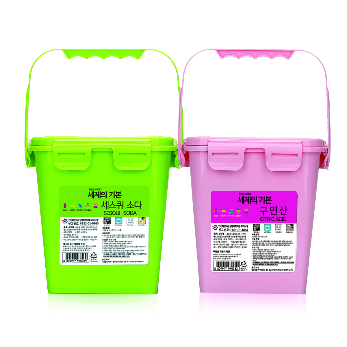 세제의기본 (세스퀴 탄산 소다+구연산)2kg 1세트 1박스 계량스푼포함 20,900원