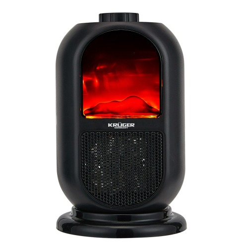 크루거 탁상용 전기히터 KPH-2414FB 미니 난로 플래임 PTC온풍기 블랙 32,500원