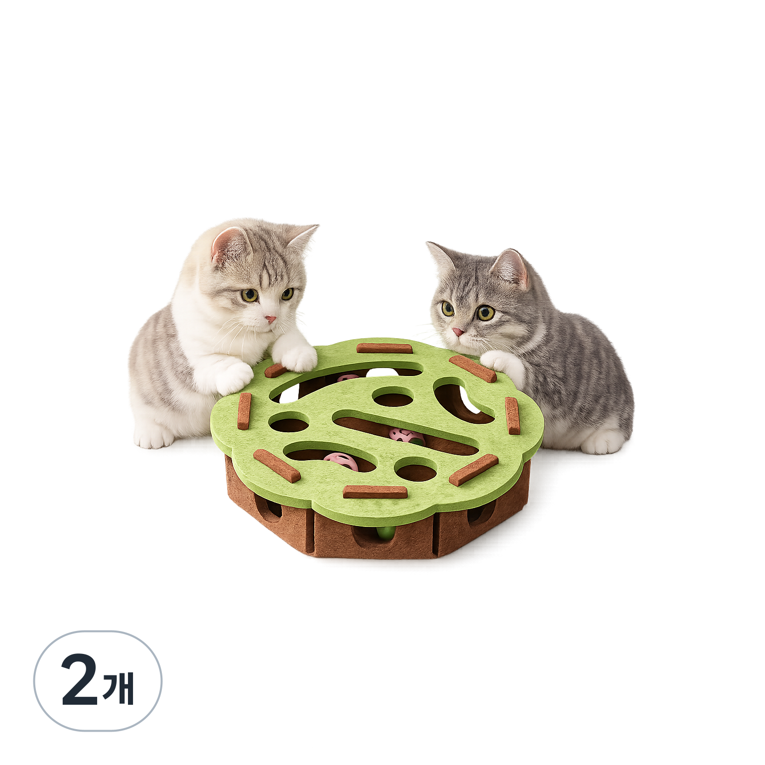 엠제이라이프 고양이 스크래쳐 공놀이 장난감, 2개, 그린 13,000원