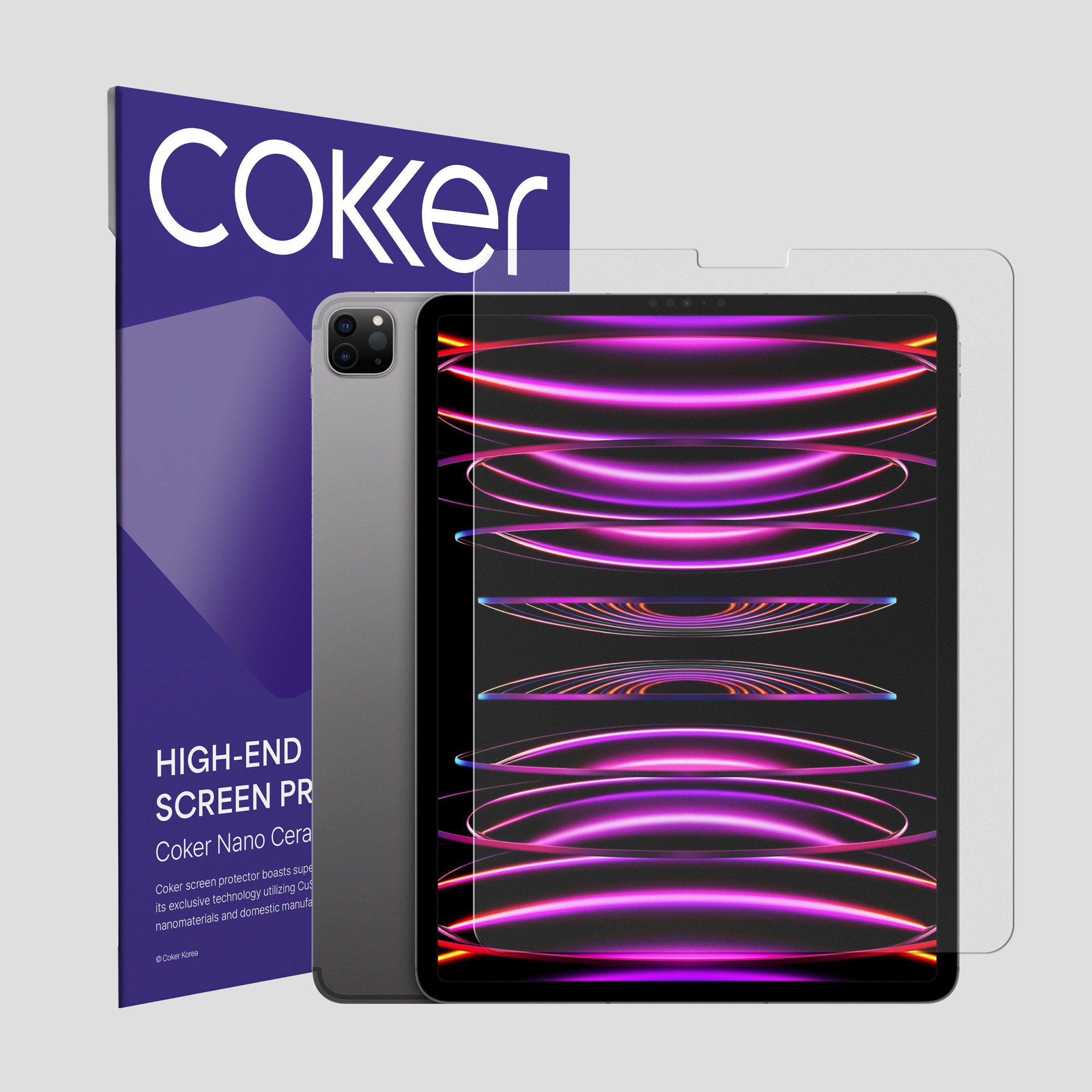 코커 아이패드 Pro 12.9형 M2 6세대 저반사 지문방지 항균 종이질감 블루라이트차단 액정보호필름 18,800원