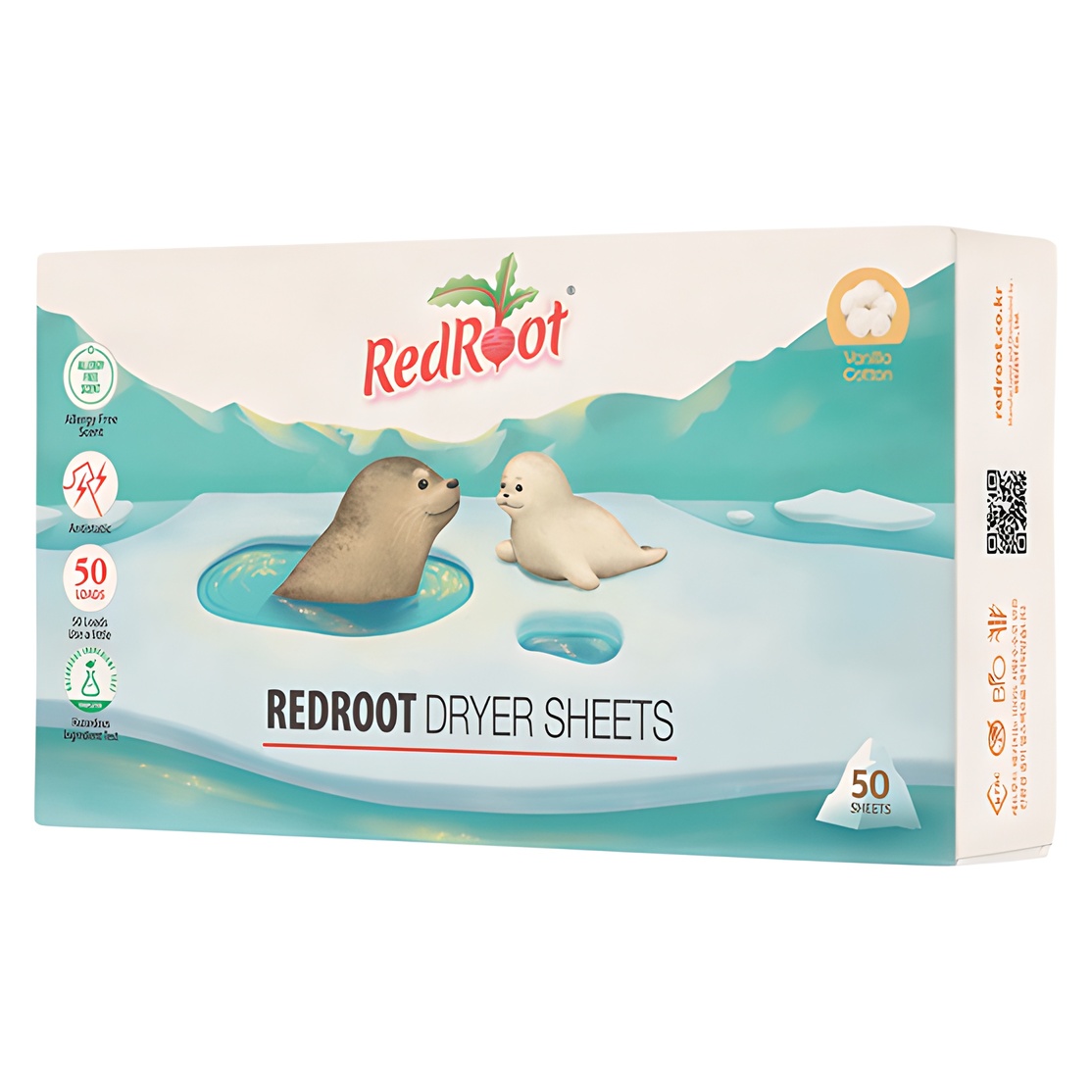 레드루트 건조기 시트 섬유유연제 바닐라코튼향 본품, 50매, 1개 15,900원