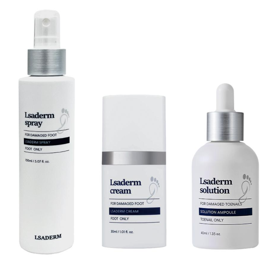 르사덤 세트 발냄새제거 발간지러움 각질제거 발톱무좀약 내성발톱케어 올인원 무좀약 세트 스프레이+크림+솔루션, 1개 130,000원