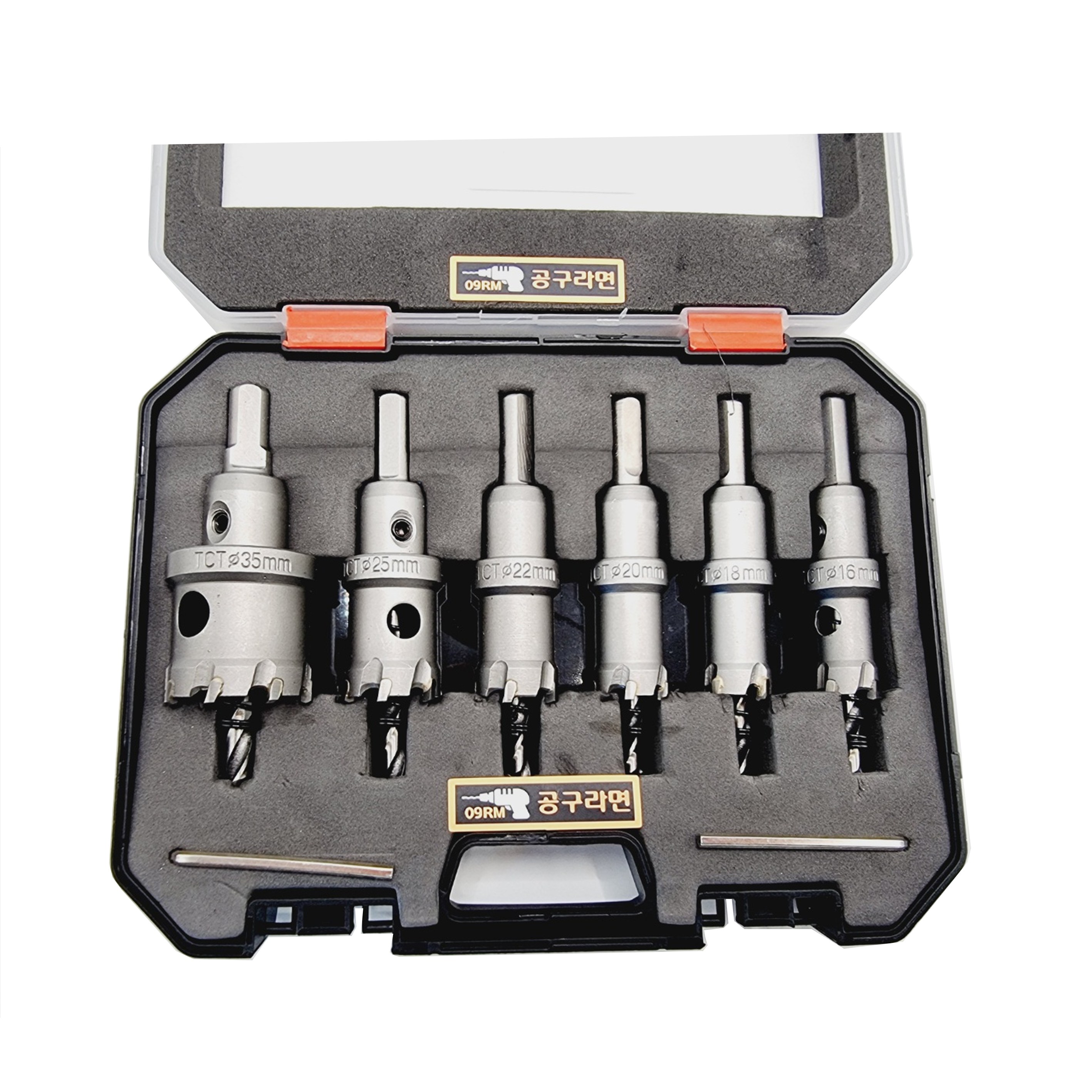 공구라면 ( 09RM ) TCT 초경 홀쏘 세트 16 - 35mm 6종 철판 스텐 천공 25,800원