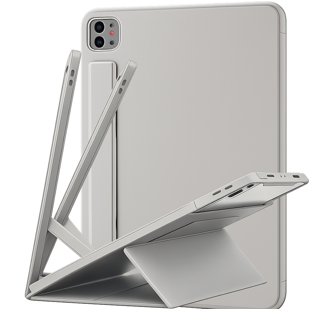 모키보 프리앵글 각도조절이 되는 아이패드 케이스 세로 거치대 커버 에어 미니 프로 호환 펜슬수납 마그네틱 - 플렉스, 라이트 그레이, 1개 49,900원