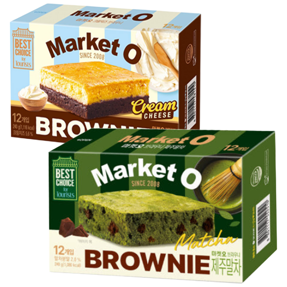오리온 마켓오 브라우니 크림치즈맛 + 제주말차맛 각240g(총2개), 2개, 480g 27,620원