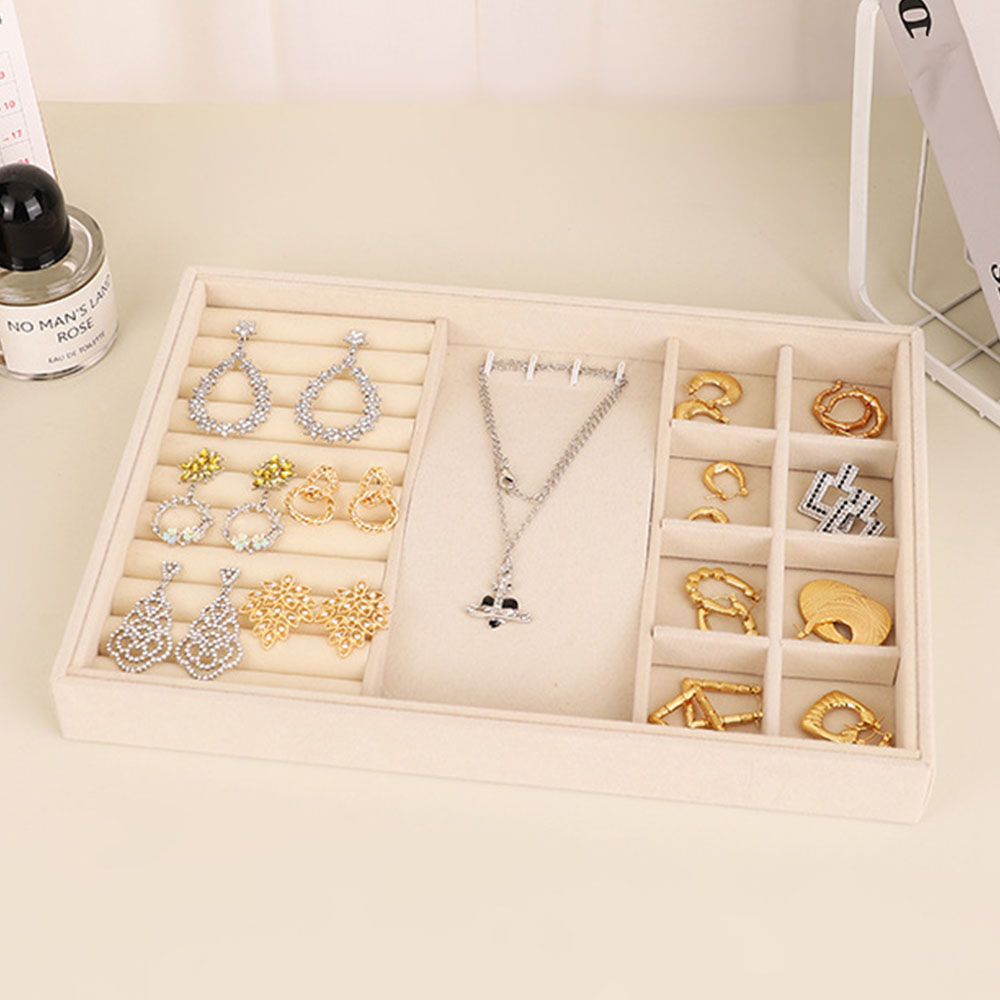 간편벨벳 악세서리 정리 대용량 초대형 트레이 3분할 9,400원