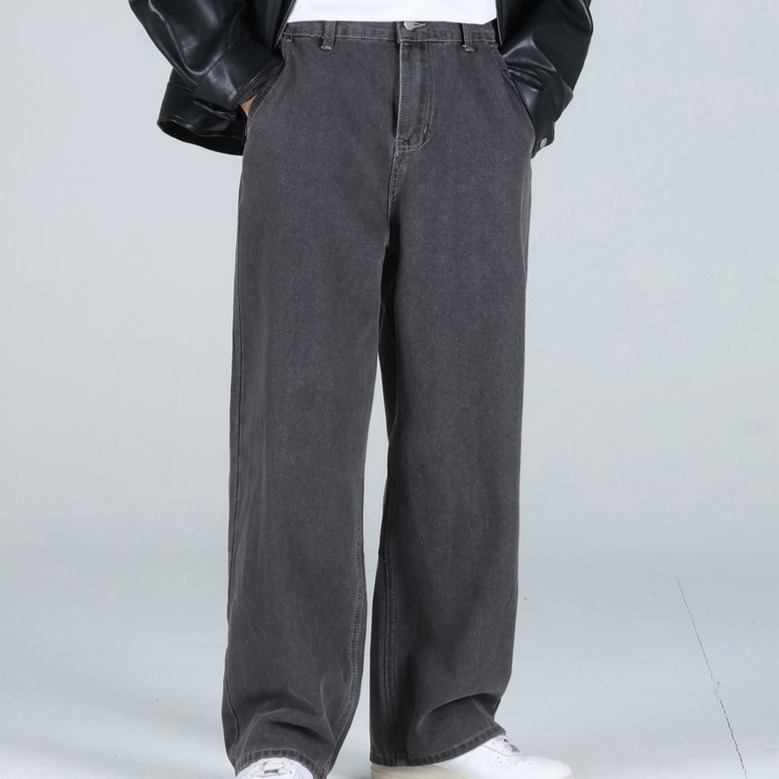 이브클로젯 남성용 빅사이즈 뒷 밴딩 세미 와이드 청바지 6691-1 34,300원