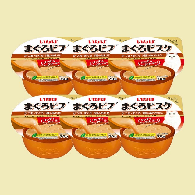 이나바 비스크컵, 가다랑어&참치&3종혼합육수, 70g, 6개 9,390원