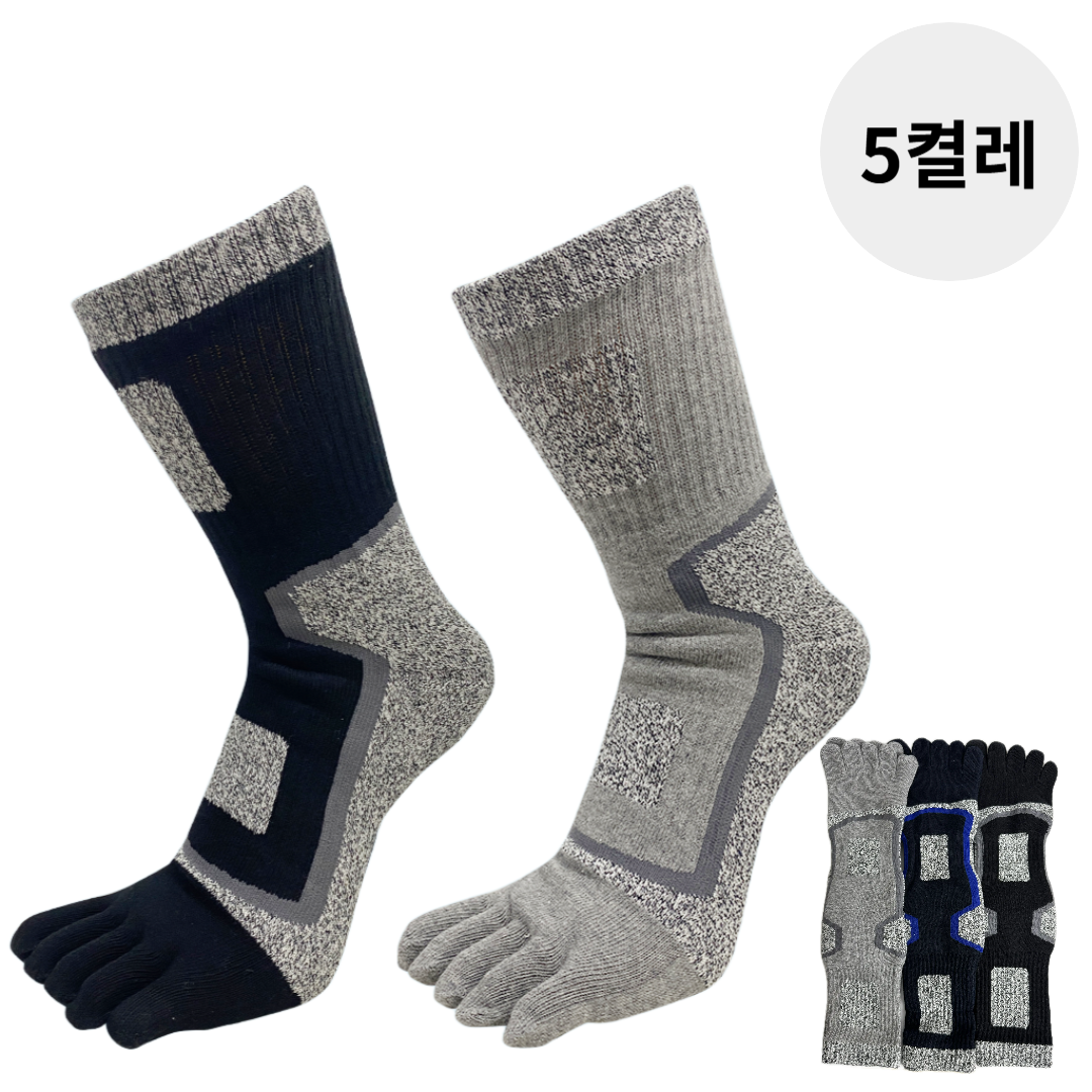 더 피치스 남성용 스포츠 파일 발가락양말 장목 5켤레 쿠션 발가락양말 17,900원