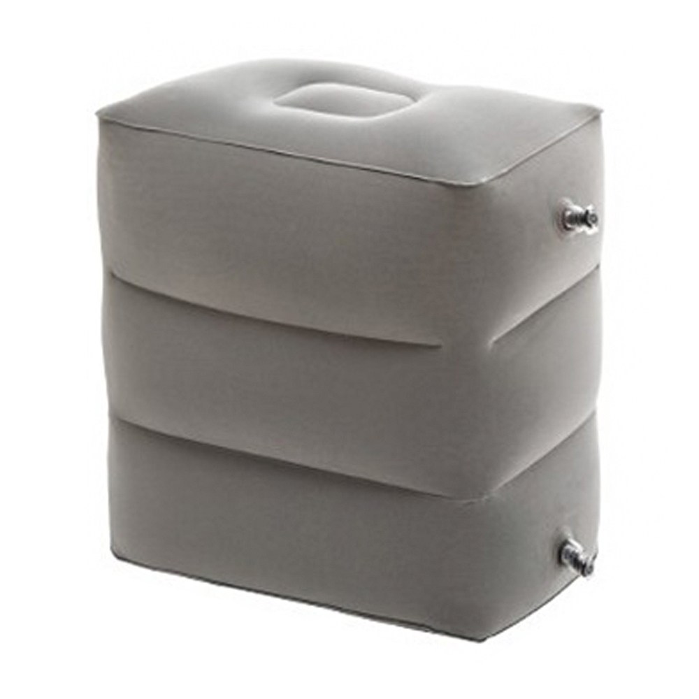 Zoom-AI 3단 에어 발받침 파우치 포함 차량용 차박 자동차 사무실 책상 기내용 발쿠션 다리부종 발판 풋레스트, 1개 24,500원