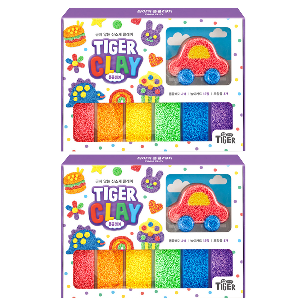 마이리틀타이거 폼클레이 6p + 놀이카드 12p + 모양틀 6p 세트 44,820원