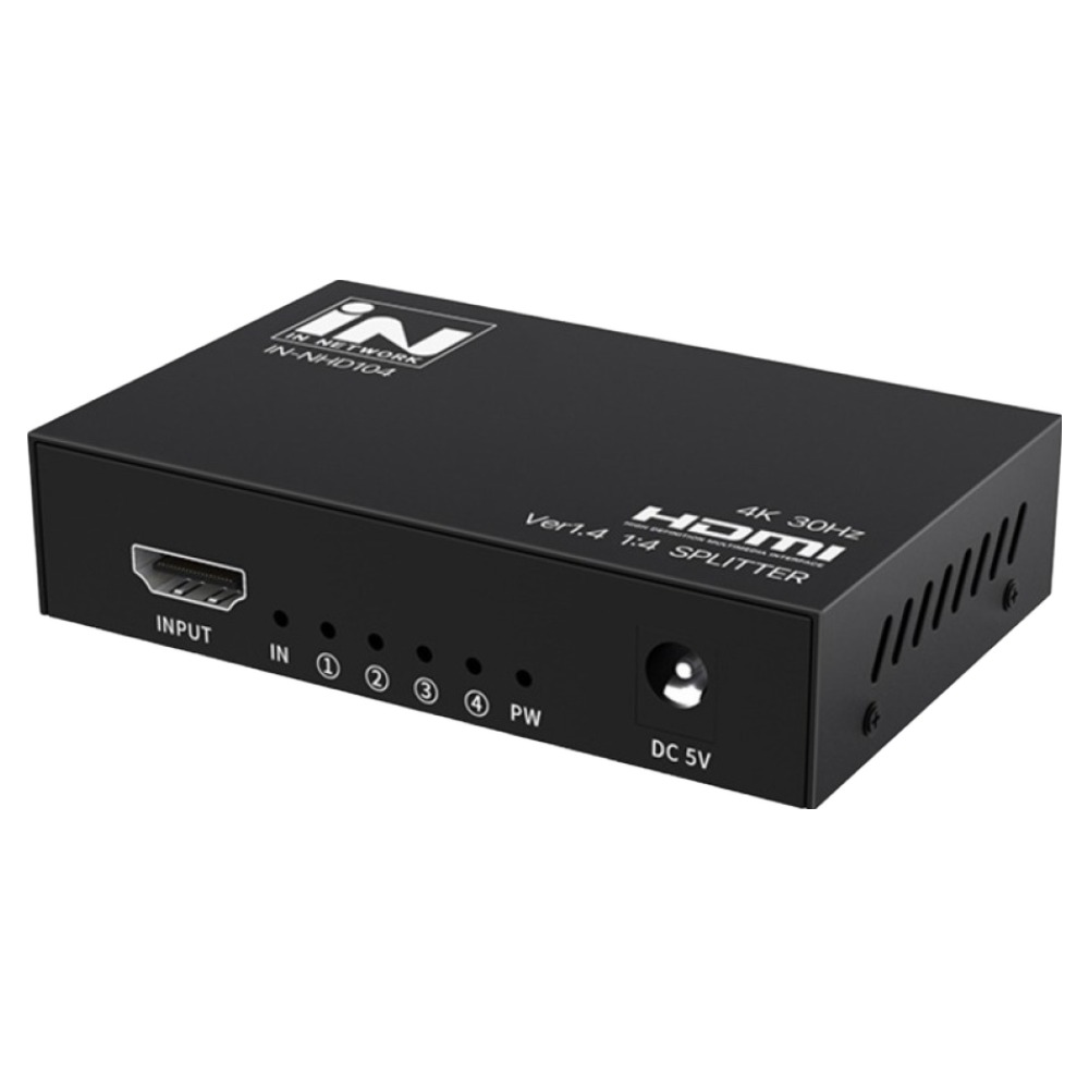 인네트워크 4K 지원 HDMI 화면복제 1:4 영상 분배기 IN-NHD104, IN-NHD104, 1개 14,650원